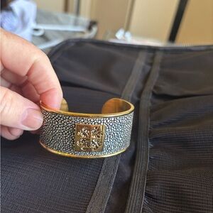 Rustic Cuff Gold and Silver Bracelet